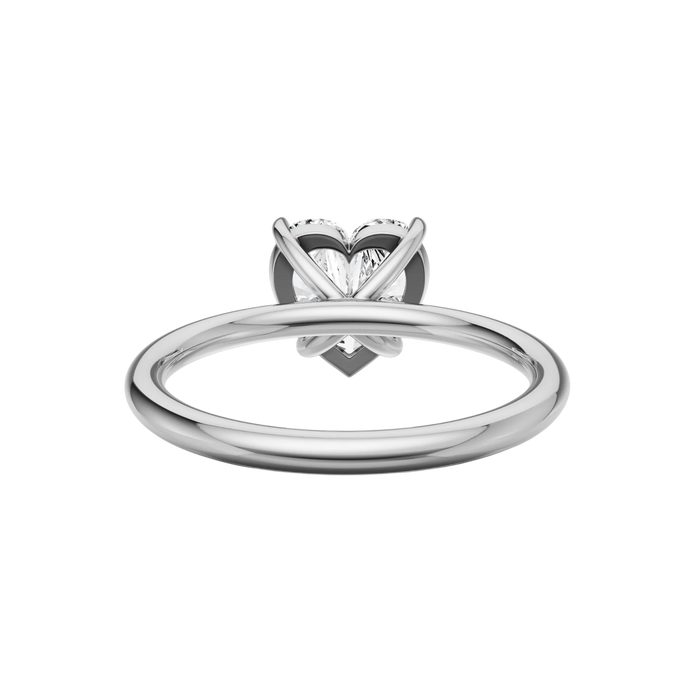 Heart Solitaire Engagement Ring