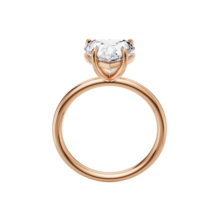 Heart Solitaire Engagement Ring