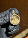 Happy Buddha Circular Diamond Pendant original detail photo 1