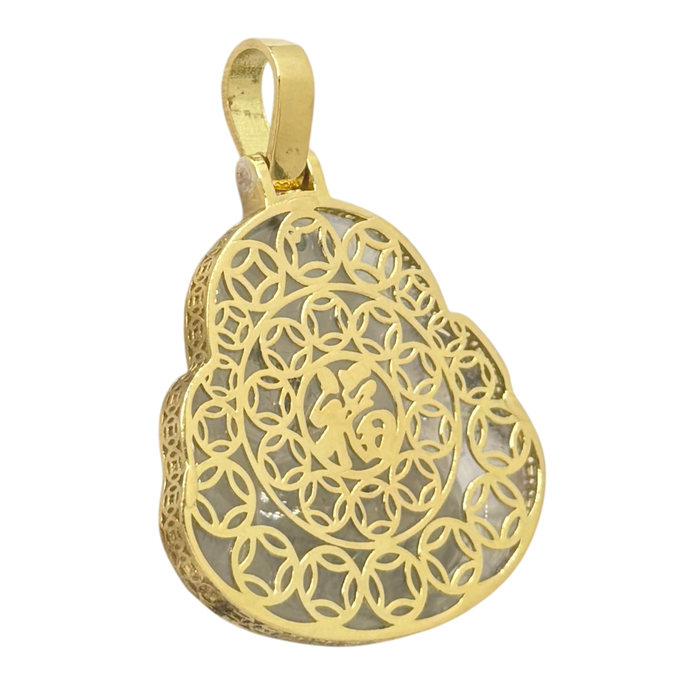 Ice Jade Buddha w/ Money Coin Frame