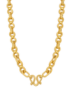 10MM spaced infinity link chain with hook clasp on transparent background