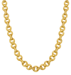 10MM diamond-cut spaced infinity link necklace in a U shape, polished yellow gold