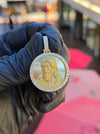Jesus Circular Diamond Pendant original detail photo 2