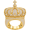 King's Crown Ring in yellow gold — studio view