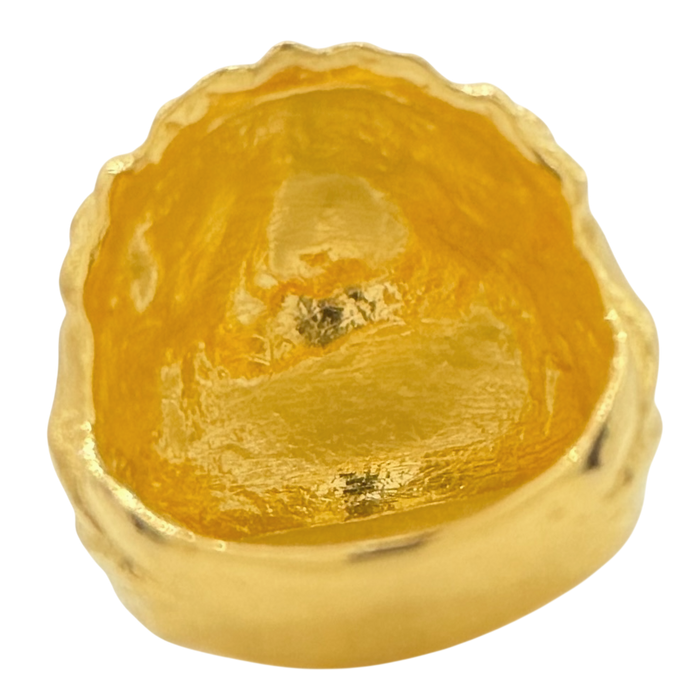 24K Yellow Gold Lion Ring