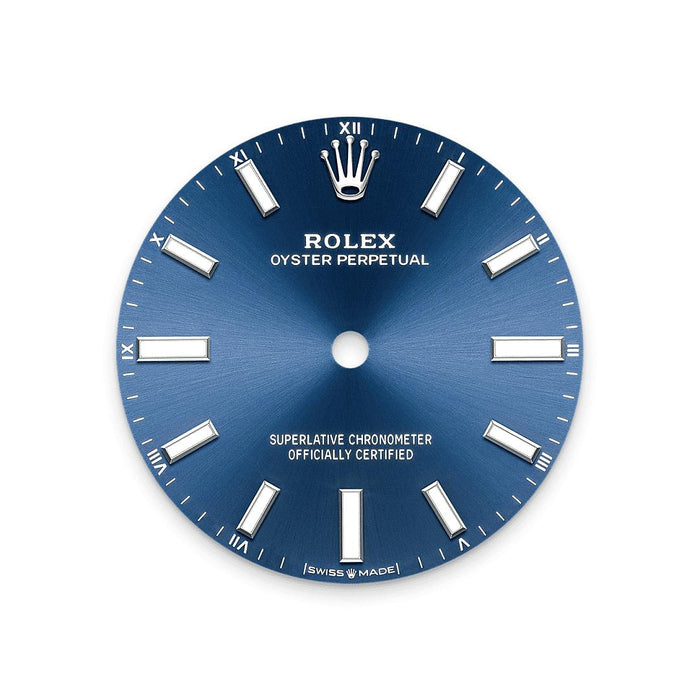 Rolex Stainless Steel Oyster Perpectual - 34mm - Bright blue