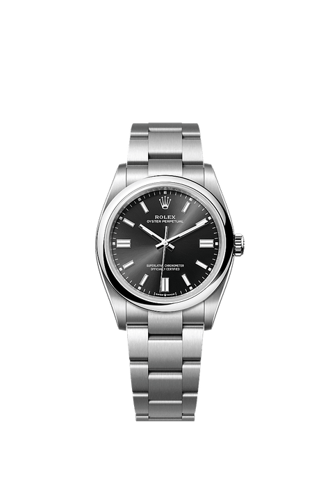 Rolex Stainless Steel Oyster Perpectual - 36mm - Bright black