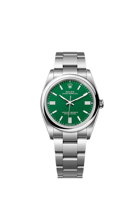 Rolex Stainless Steel Oyster Perpectual - 36mm - Green