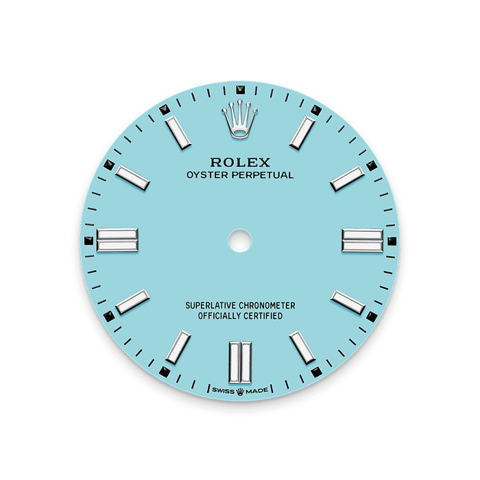 Rolex Stainless Steel Oyster Perpectual - 36mm - Turquoise blue