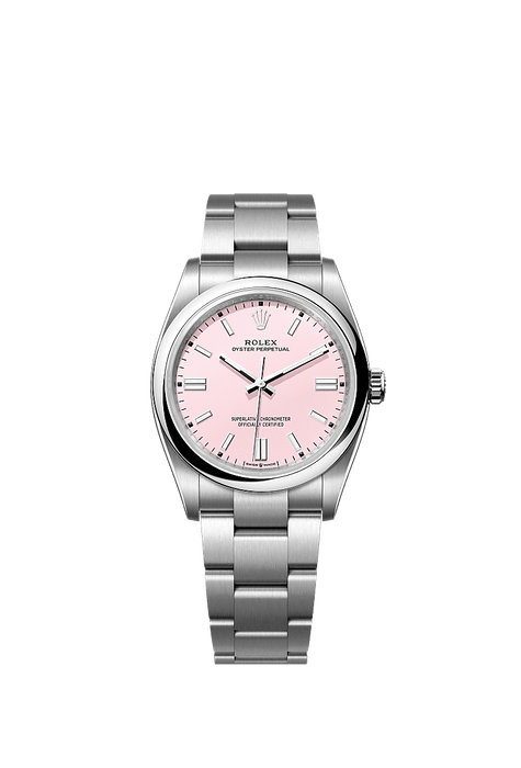 Rolex Stainless Steel Oyster Perpectual - 36mm - Candy pink