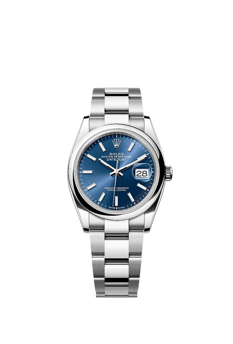 Rolex Stainless Steel Datejust - 36mm - Bright blue - Oyster