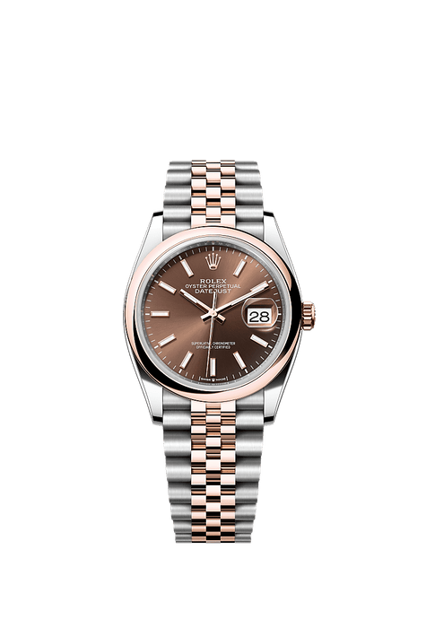 Rolex Two-Tone (RG/SS) Datejust - 36mm - Chocolate - Jubilee