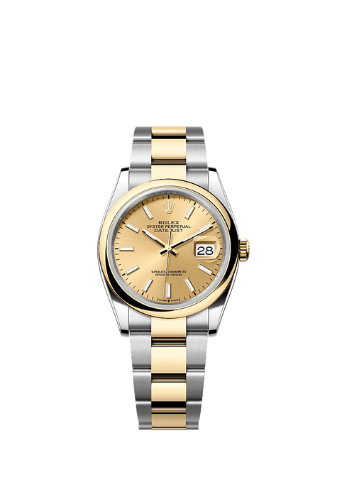 Rolex Two-Tone (YG/SS) Datejust - 36mm - Champagne-colour - Oyster