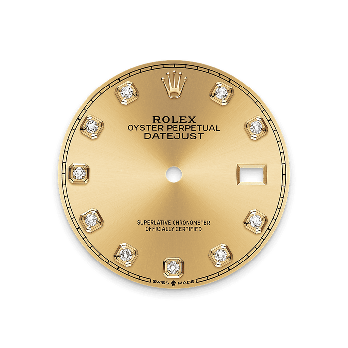 Rolex Two-Tone (YG/SS) Datejust - 36mm - Champagne-colour Diamond Dial - Oyster