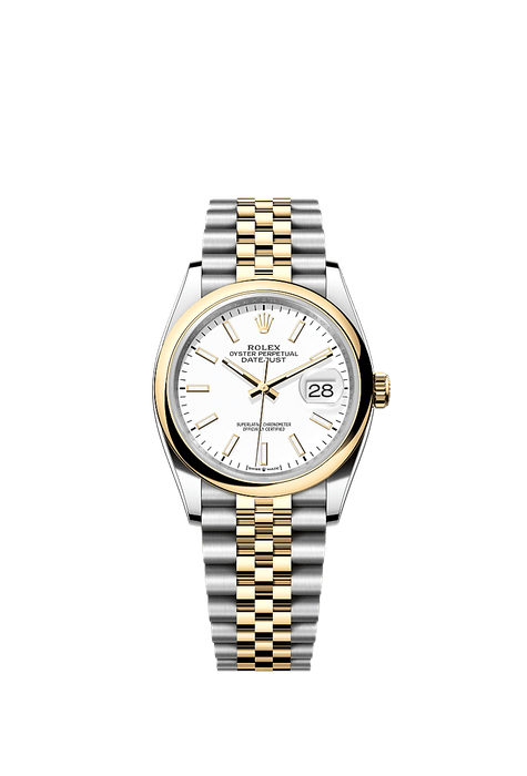 Rolex Two-Tone (YG/SS) Datejust - 36mm - White - Jubilee