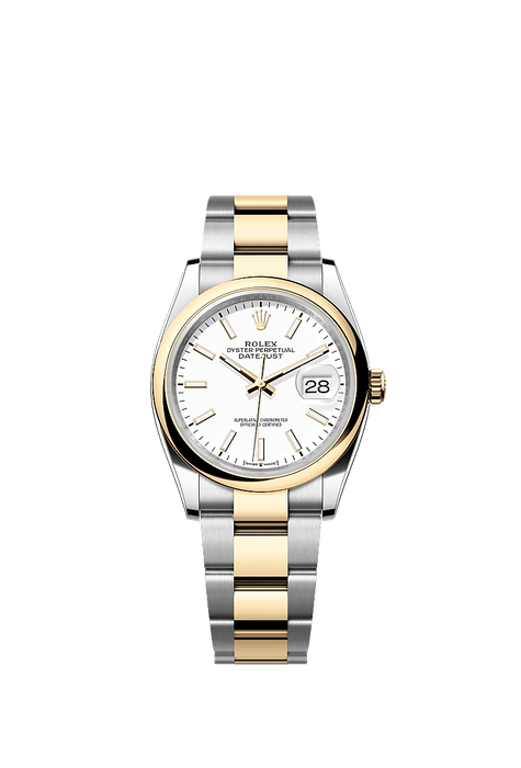 Rolex Two-Tone (YG/SS) Datejust - 36mm - White - Oyster