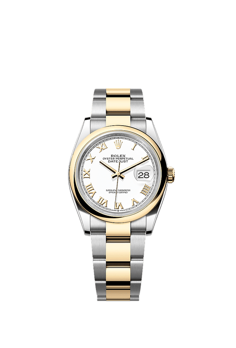 Rolex Two-Tone (YG/SS) Datejust - 36mm - White - Oyster