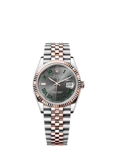 Rolex Two-Tone (RG/SS) Datejust - 36mm - Slate - Jubilee