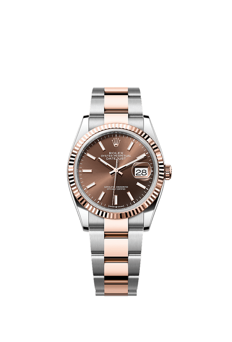 Rolex Two-Tone (RG/SS) Datejust - 36mm - Chocolate - Oyster