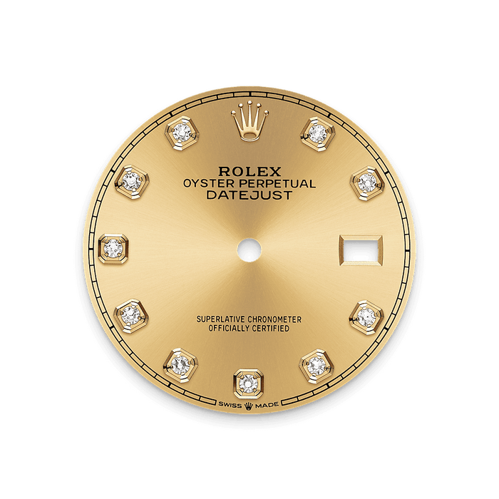 Rolex Two-Tone (YG/SS) Datejust - 36mm - Champagne-colour Diamond Dial - Jubilee