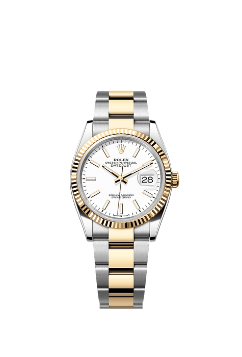 Rolex Two-Tone (YG/SS) Datejust - 36mm - White - Oyster