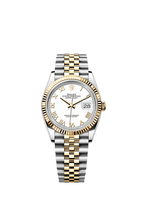 Rolex Two-Tone (YG/SS) Datejust - 36mm - White - Jubilee