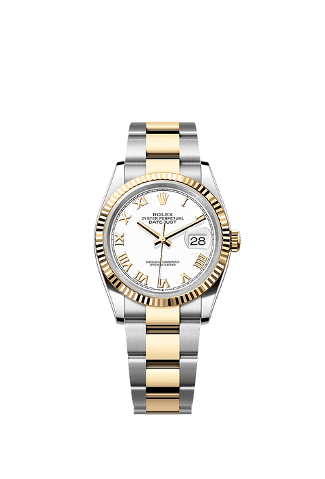 Rolex Two-Tone (YG/SS) Datejust - 36mm - White - Oyster