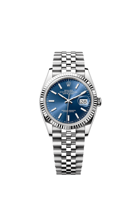 Rolex Stainless Steel Datejust - 36mm - Bright blue - Jubilee