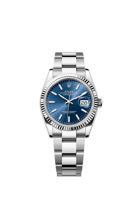 Rolex Stainless Steel Datejust - 36mm - Bright blue - Oyster