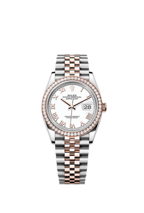 Rolex Two-Tone (RG/SS) Datejust - 36mm - White - Jubilee