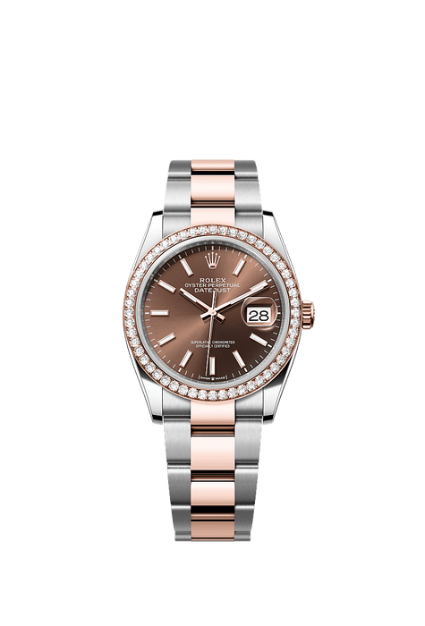 Rolex Two-Tone (RG/SS) Datejust - 36mm - Chocolate - Oyster