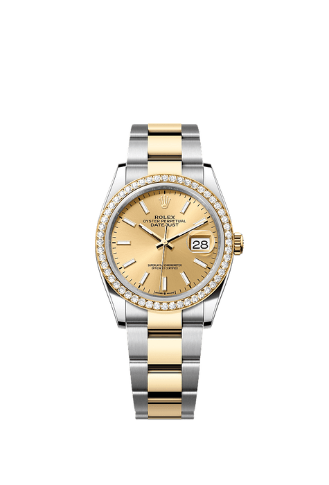 Rolex Two-Tone (YG/SS) Datejust - 36mm - Champagne-colour - Oyster