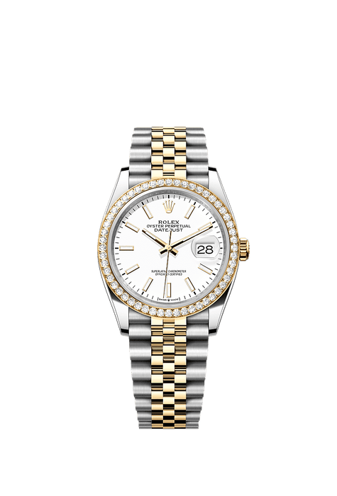 Rolex Two-Tone (YG/SS) Datejust - 36mm - White - Jubilee