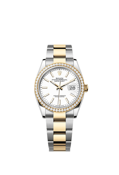 Rolex Two-Tone (YG/SS) Datejust - 36mm - White - Oyster