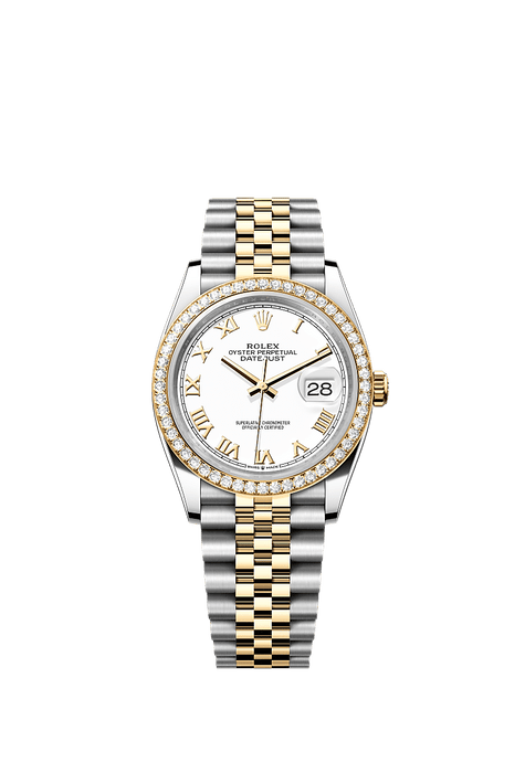 Rolex Two-Tone (YG/SS) Datejust - 36mm - White - Jubilee