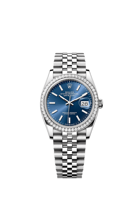 Rolex Stainless Steel Datejust - 36mm - Bright blue - Jubilee