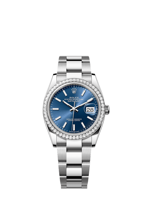 Rolex Stainless Steel Datejust - 36mm - Bright blue - Oyster