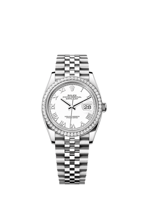 Rolex Stainless Steel Datejust - 36mm - White - Jubilee