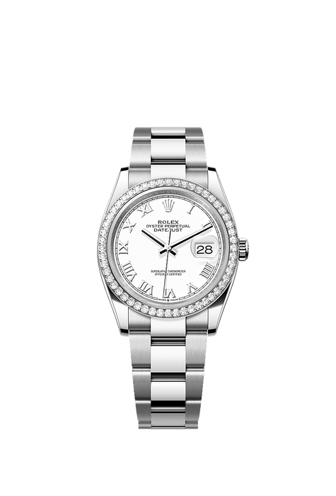 Rolex Stainless Steel Datejust - 36mm - White - Oyster