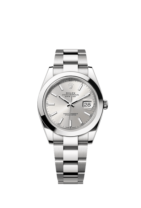 Rolex Stainless Steel Datejust - 41mm - Silver - Oyster