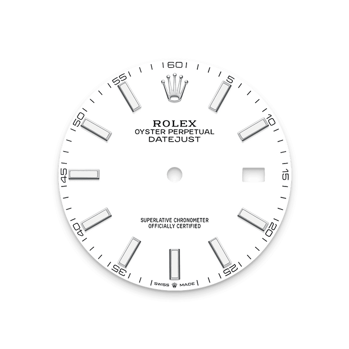 Rolex Stainless Steel Datejust - 41mm - White - Oyster