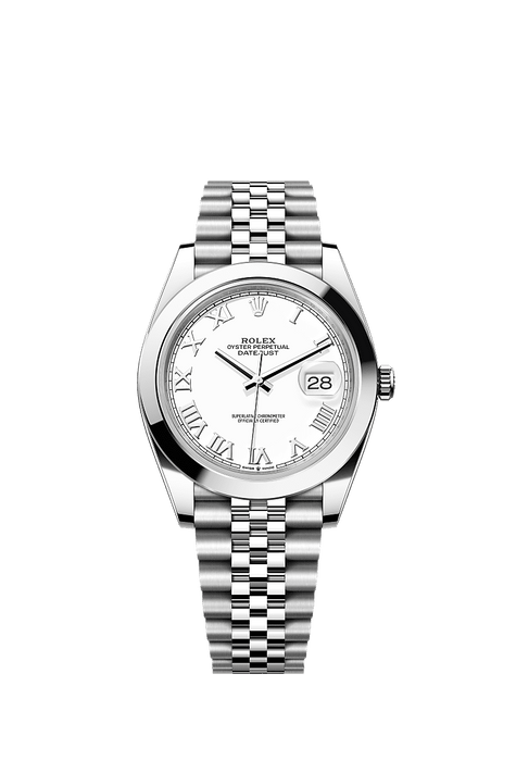 Rolex Stainless Steel Datejust - 41mm - White - Jubilee