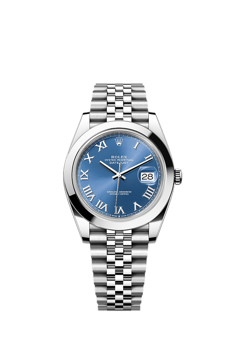 Rolex Stainless Steel Datejust - 41mm - Azzurro blue - Jubilee