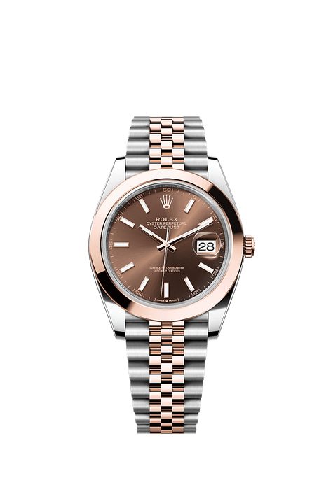 Rolex Two-Tone (RG/SS) Datejust - 41mm - Chocolate - Jubilee