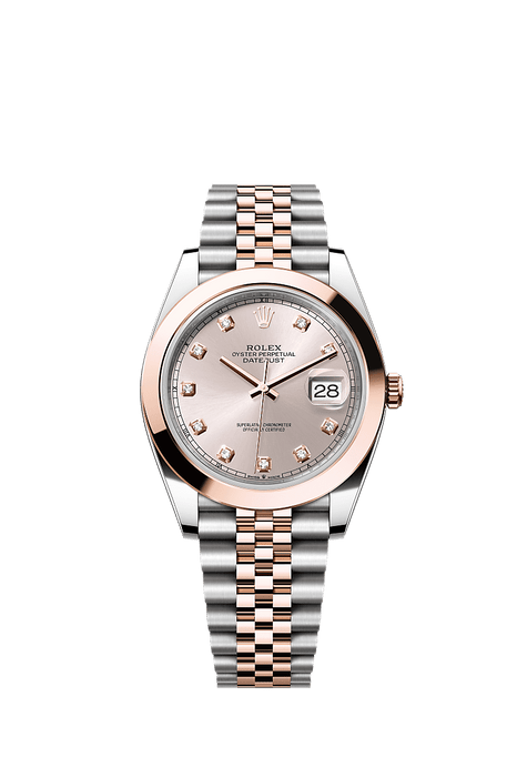 Rolex Two-Tone (RG/SS) Datejust - 41mm - Sundust Diamond Dial - Jubilee