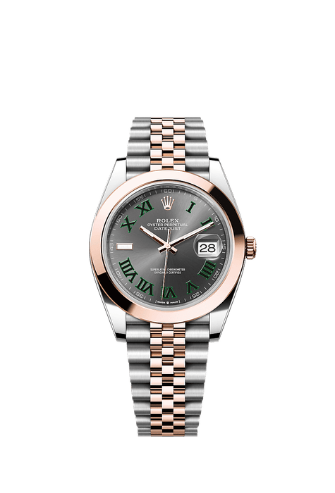 Rolex Two-Tone (RG/SS) Datejust - 41mm - Slate - Jubilee