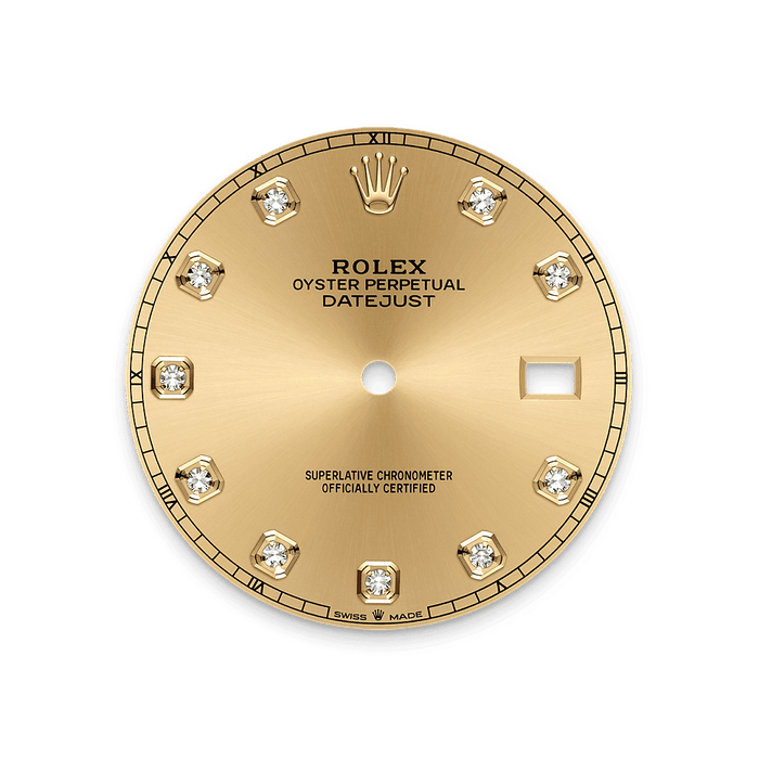 Rolex Two-Tone (YG/SS) Datejust - 41mm - Champagne-colour Diamond Dial - Oyster