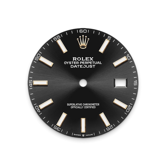 Rolex Two-Tone (YG/SS) Datejust - 41mm - Bright black - Oyster