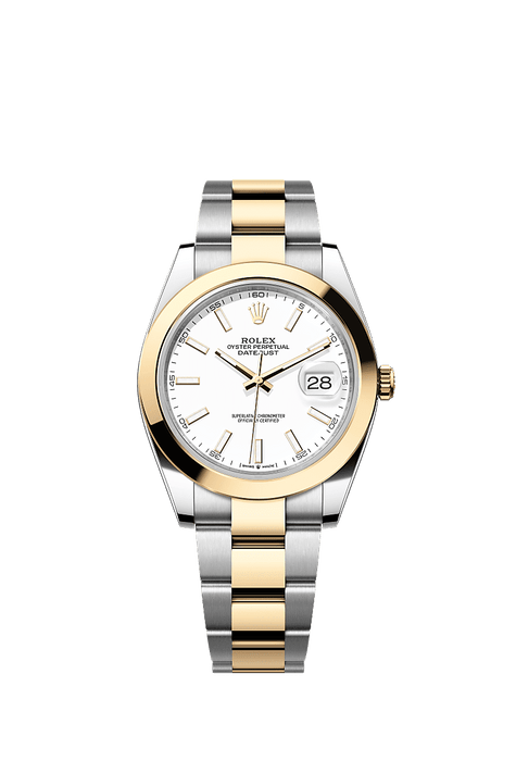 Rolex Two-Tone (YG/SS) Datejust - 41mm - White - Oyster