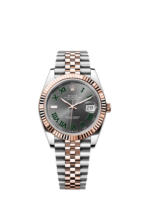 Rolex Two-Tone (RG/SS) Datejust - 41mm - Slate - Jubilee